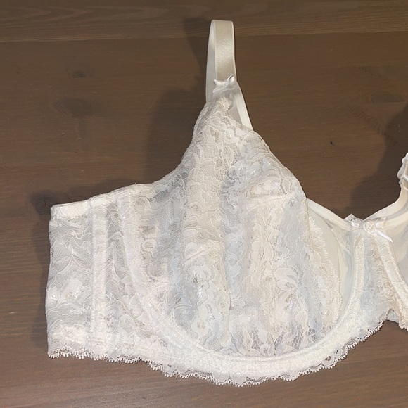🆕 Déesse Lingerie White Lace Underwire Bra - Women’s Size 44D / D44 - Picture 5 of 11